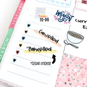 Script Stickers | Planner Stickers | Erin Condren | HS146