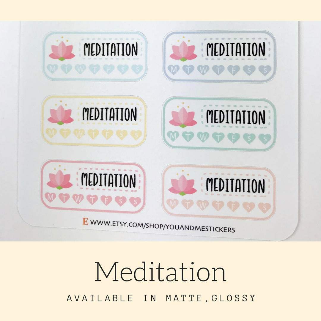 Meditation Sticker | Planner Sticker | Erin Condren | FBS78