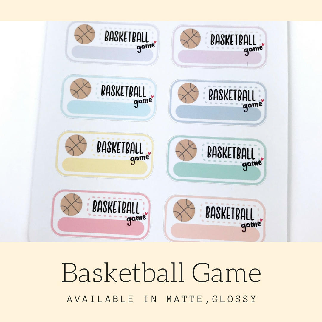 Basketball Sticker | Planner Sticker | Erin Condren | FBS87