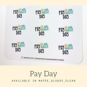 Pay Day Sticker | Kawaii Sticker | Planner Sticker | Erin Condren | CS78