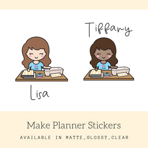 Planner Girl Stickers | Character Stickers | Erin Condren | AS94