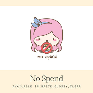 No Spend Stickers | Character Stickers | Mari |  Erin Condren | AS49