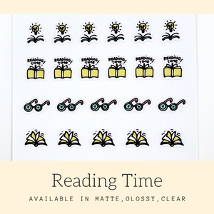 Reading Time Stickers | Icon Stickers | CS171A