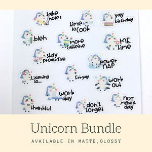 Unicorn Stickers | Character Stickers | Erin Condren | AS73