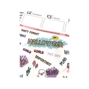 Weekly Kit | Halloween Stickers | Erin Condren | Happy Planner | WK15