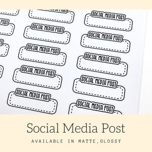 Social Media Post Stickers | Planner Sticker | Erin Condren | LS59a
