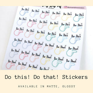 Do this! Do that! Icon Stickers IFS10