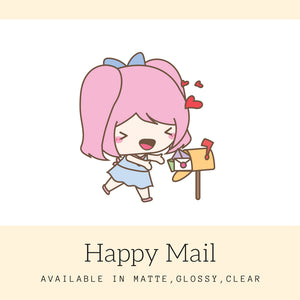 Happy Mail Stickers | Character Stickers | Mari | Planner Stickers | Erin Condren | AS68