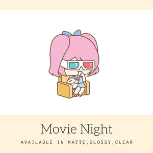 Movie Night | Movie Stickers | Stickers | Character Stickers | Mari | AS48