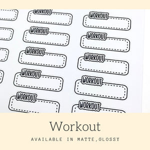 Workout Stickers | Planner Sticker | Erin Condren | LS60a