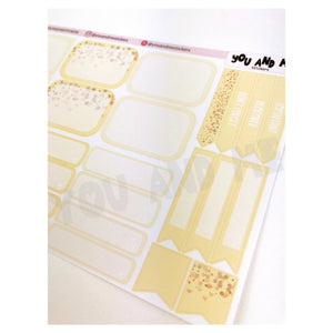 Pastel Yellow Functional Stickers | ECLP | Erin Condren | Happy Planner | PS13