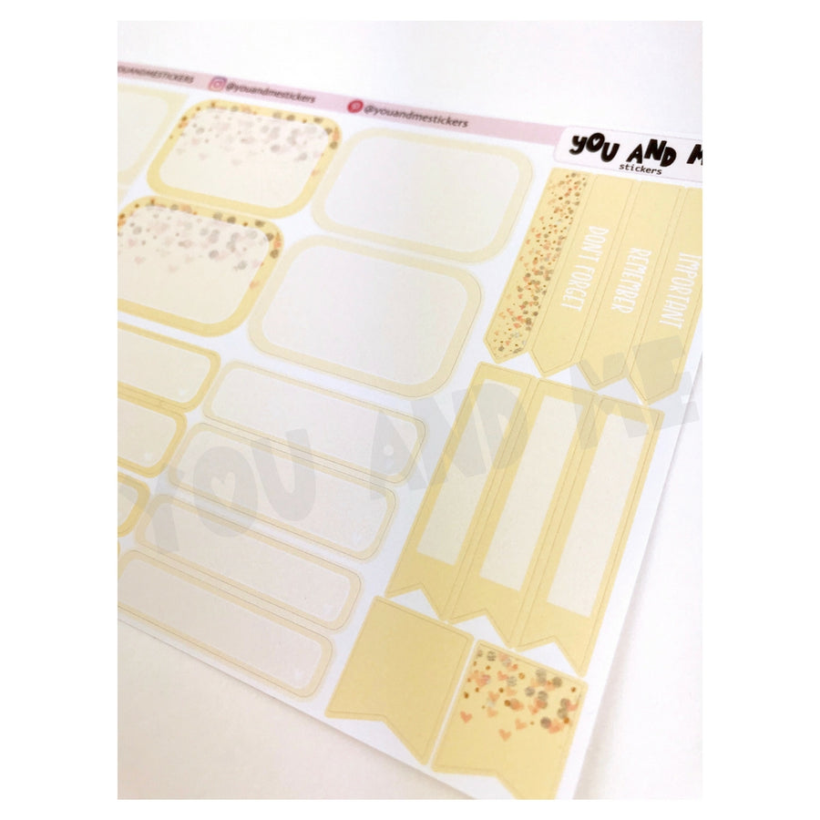 Pastel Yellow Functional Stickers | ECLP | Erin Condren | Happy Planner | PS13