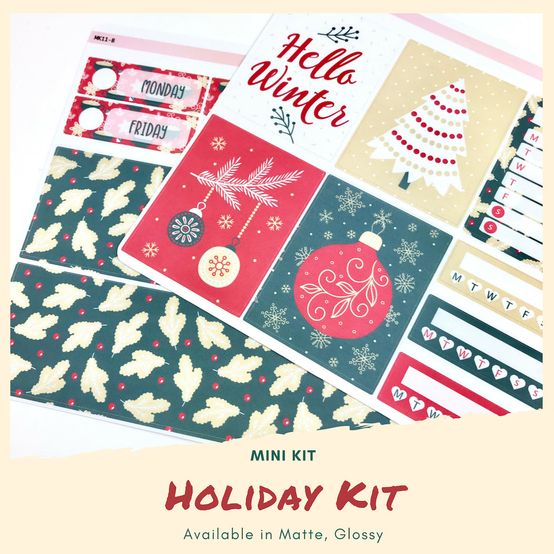 Mini Kit | Holiday | Planner Stickers | Erin Condren | MK11