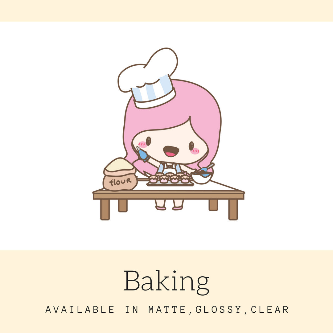Baking | Character Stickers | Mari | Planner Stickers | Erin Condren | AS64