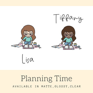 Planner Girl Stickers | Character Stickers | Erin Condren | AS89