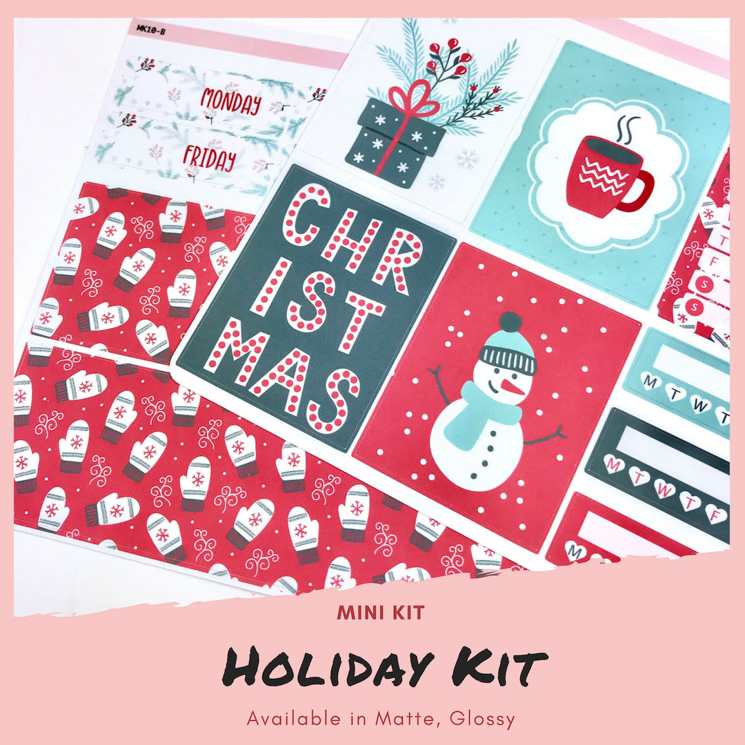 Mini Kit | Holiday | Planner Stickers | Erin Condren | MK12