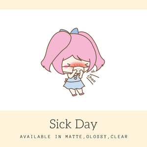 Sick Day Stickers | Character Stickers | Planner Stickers | Erin Condren | Happy Planner | AS61
