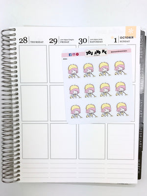 Vacuum Stickers | Character Stickers | Kawaii Stickers | Planner Stickers | Cute Stickers | Erin Condren | Happy Planner | AS60