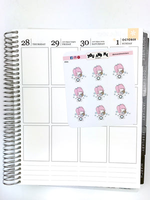 Laundry Stickers | Character Stickers | Mari | Planner Stickers | Erin Condren | AS65
