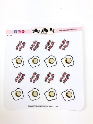 Copy of Bacon and Eggs Stickers | Icon Stickers | CS108
