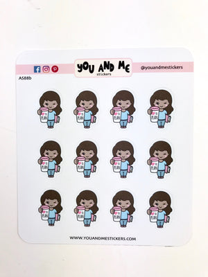 Planner Girl Stickers | Character Stickers | Erin Condren | AS88