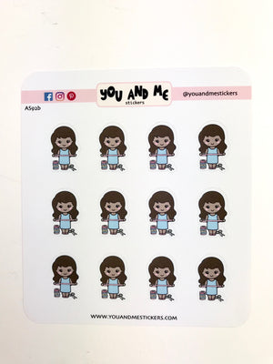 Planner Girl Stickers | Character Stickers | Erin Condren | AS92