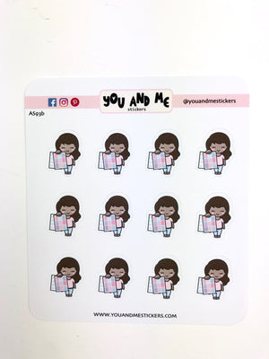 Planner Girl Stickers | Character Stickers | Erin Condren | AS93