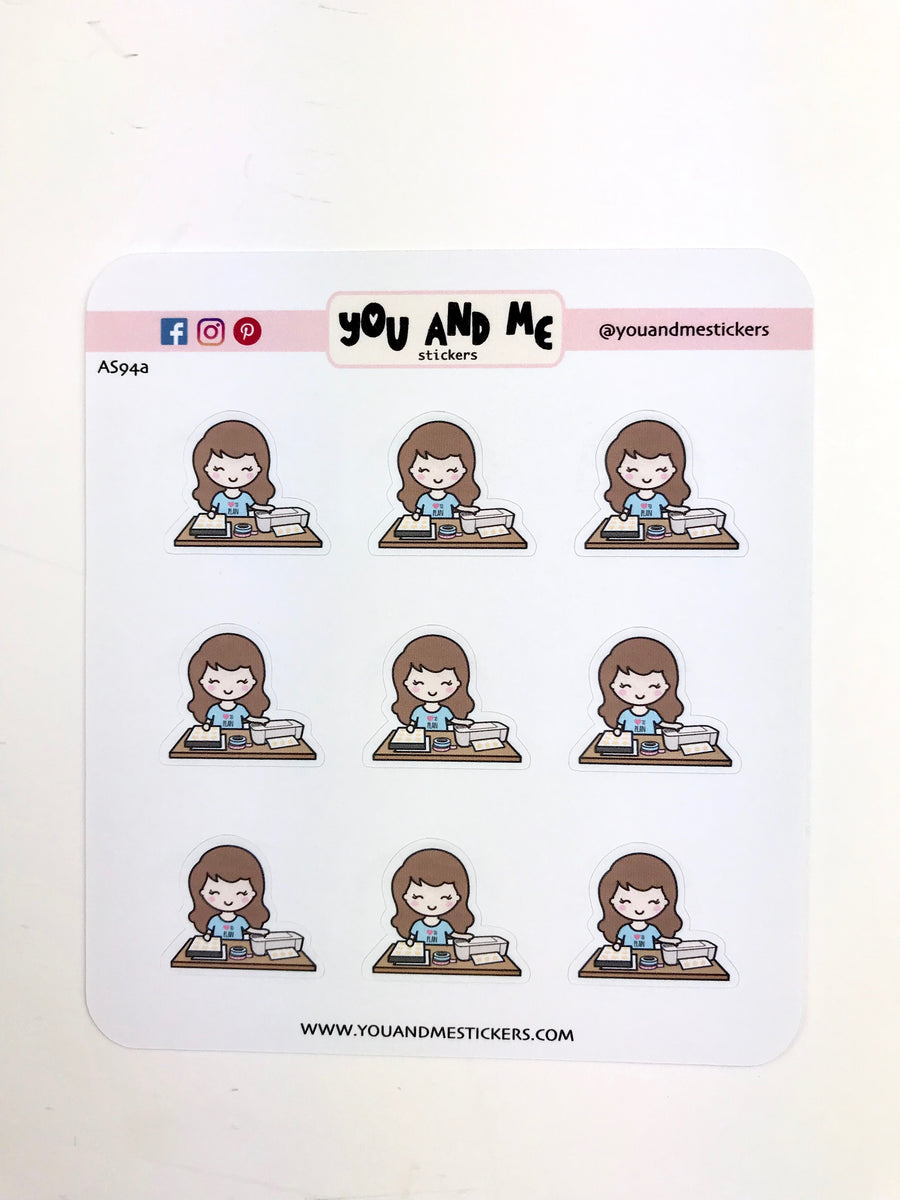 Planner Girl Stickers | Character Stickers | Erin Condren | AS94