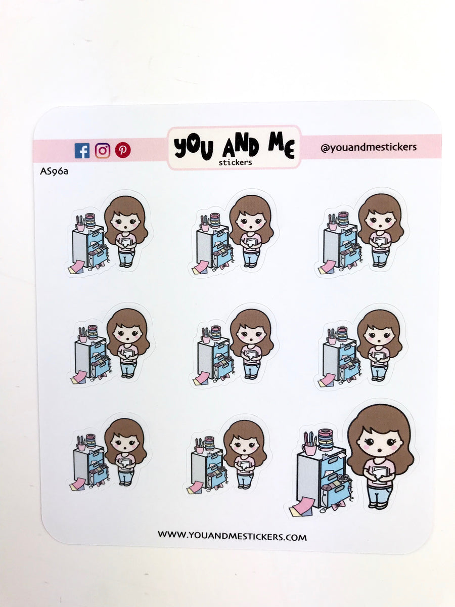 Planner Girl Stickers | Character Stickers | Erin Condren | AS96