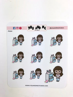 Planner Girl Stickers | Character Stickers | Erin Condren | AS96