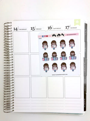 Planner Girl Stickers | Character Stickers | Erin Condren | AS87