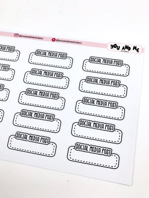 Social Media Post Stickers | Planner Sticker | Erin Condren | LS59a