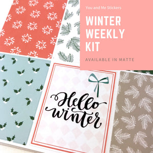 Weekly Kit | WInter Sticker | Erin Condren | Planner Stickers | WK21