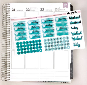 Date Cover | Watercolor Stickers | DCS10