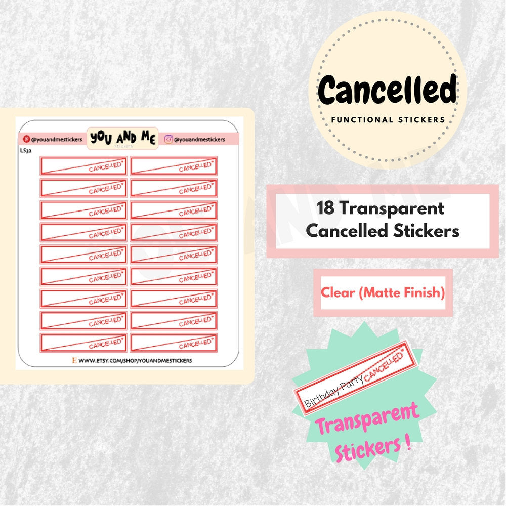 Clear Stickers | Transparent Stickers | LS32