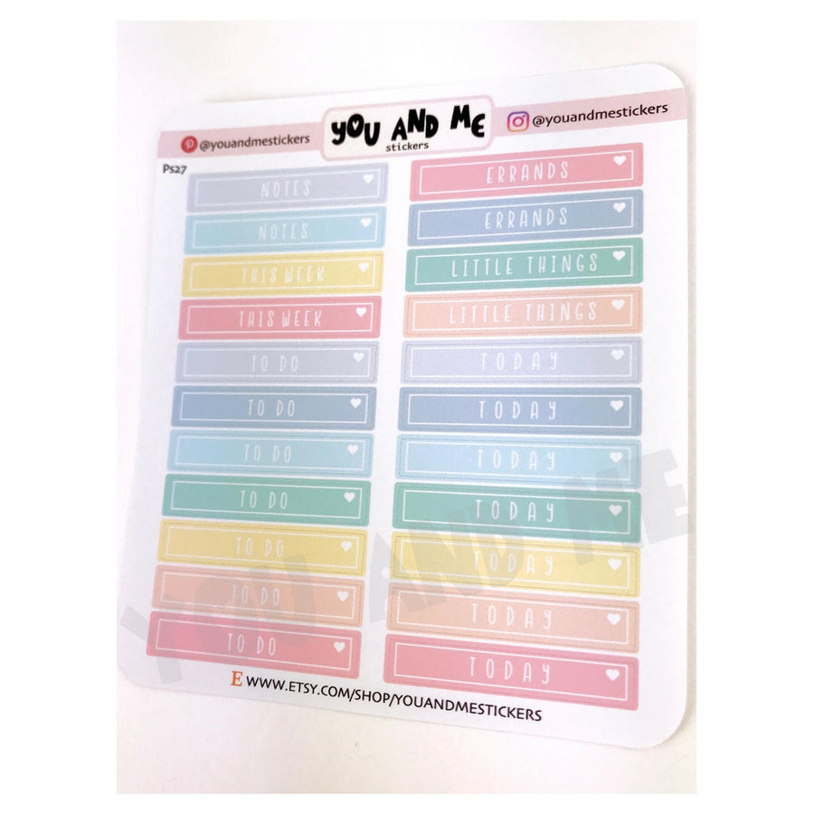 Planner Stickers | Functional Stickers | Erin Condren | PS27