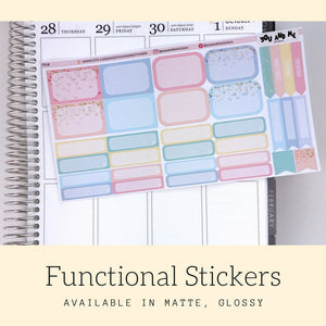 Pastel Stickers | Planner Stickers | Functional Stickers | Pastel | Weekly Stickers | Vertical | ECLP | Erin Condren | Happy Planner | PS18
