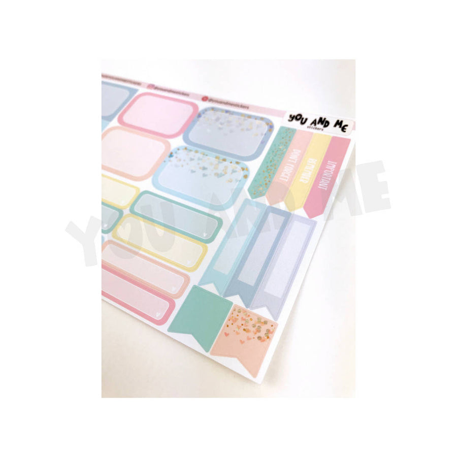 Pastel Stickers | Planner Stickers | Functional Stickers | Pastel | Weekly Stickers | Vertical | ECLP | Erin Condren | Happy Planner | PS18