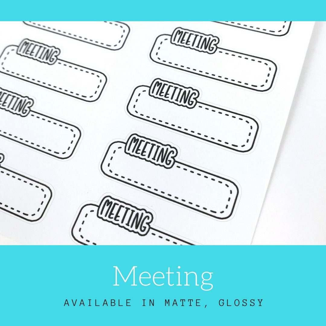 Meeting Stickers | Planner Sticker | Erin Condren | LS20a