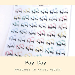 Pay Day Stickers | Planner Sticker | Erin Condren | IFS12