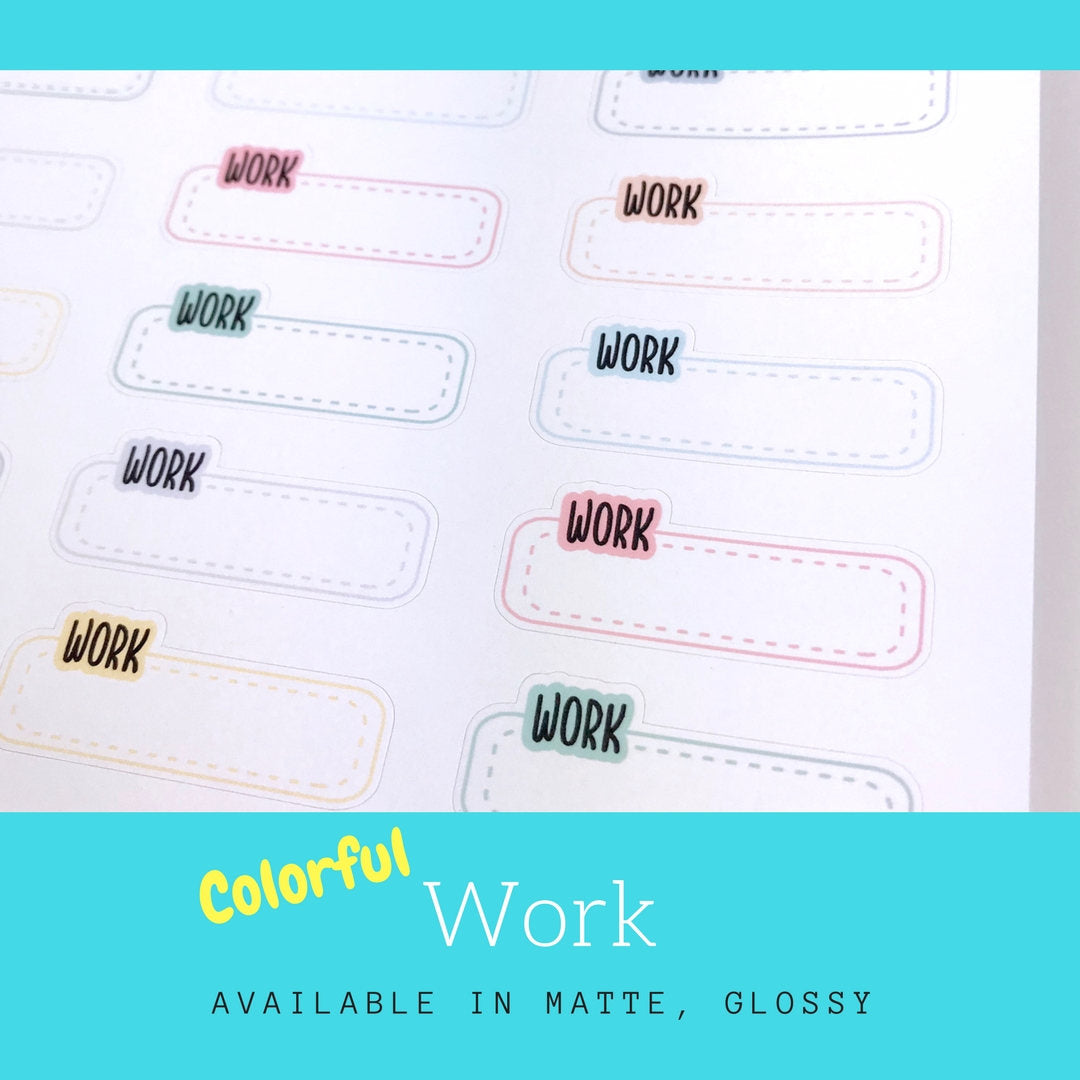 Work Stickers | Planner Stickers | Reminder Sticker | Erin Condren | Happy Planner | LS10b