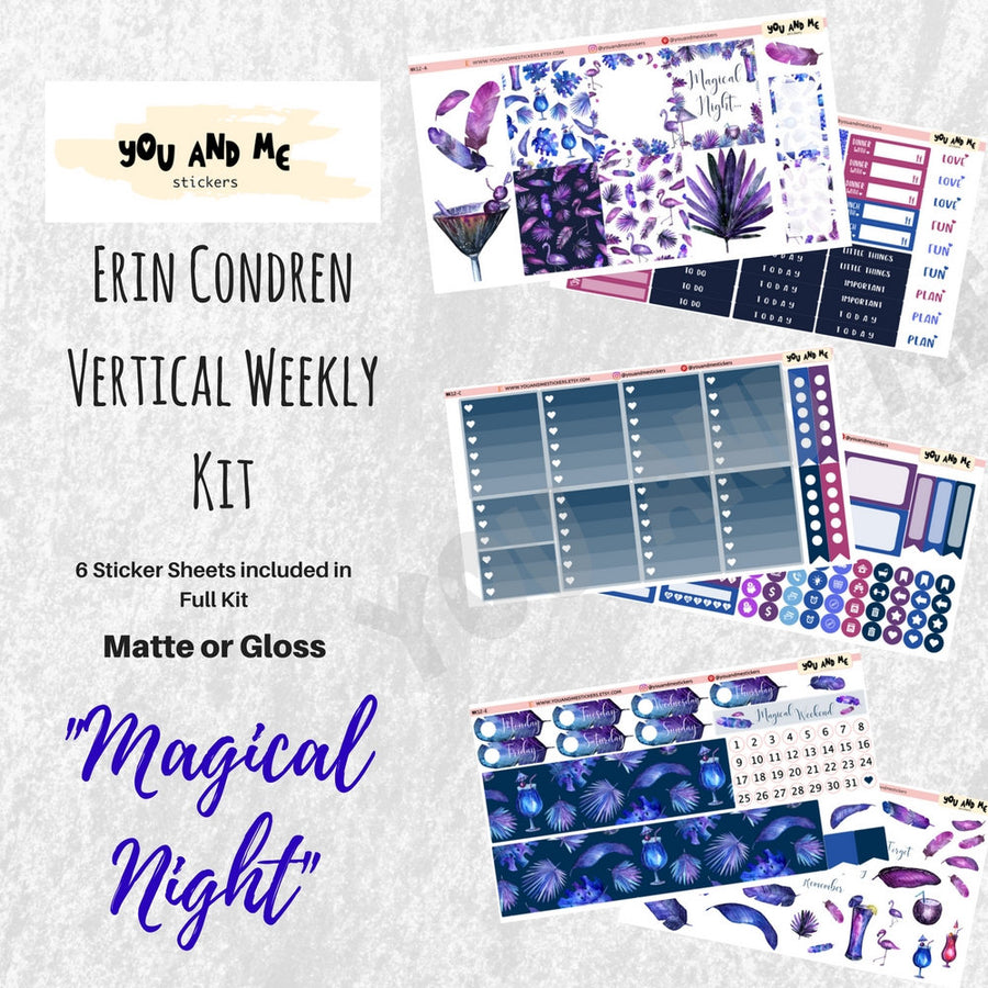 Weekly Stickers | Weekly Kit Stickers | Vertical Kit | Vertical Weekly Kit | Planner Stickers | Erin Condren Planner | Happy Planner | WK12
