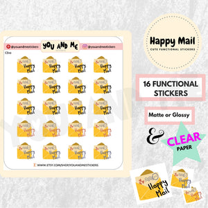 Happy Mail Stickers | Planner Stickers | Erin Condren | CS10