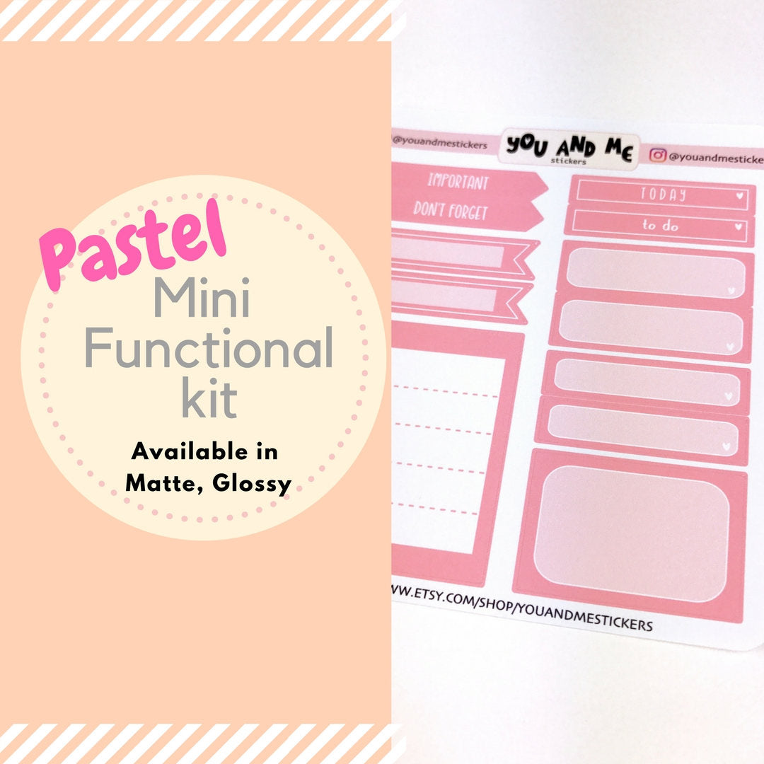 Pastel Stickers | Planner Stickers | Functional Stickers | Weekly Kit | Erin Condren | Happy Planner | BS38