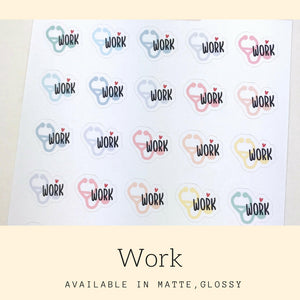 Work Sticker | Planner Sticker | Erin Condren | Happy Planner | IFS24