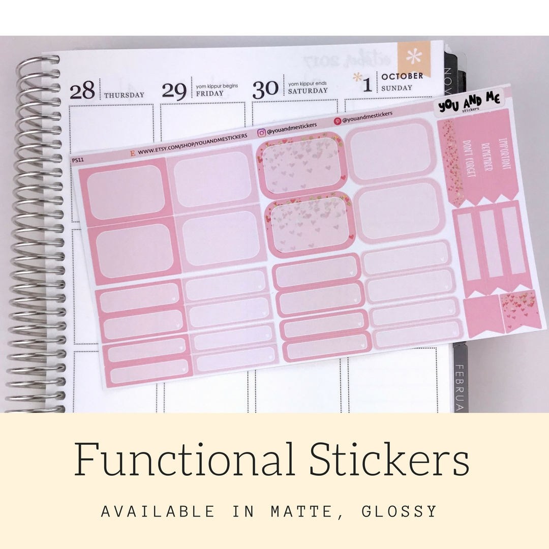 Pastel Stickers | Planner Stickers | Functional Stickers | Pastel | Weekly Stickers | Vertical | ECLP | Erin Condren | Happy Planner | PS11