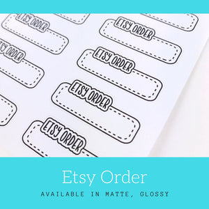 Etsy Order Sticker | Planner Sticker | Erin Condren | LS16a