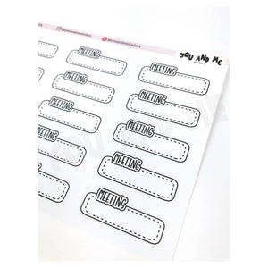 Meeting Stickers | Planner Sticker | Erin Condren | LS20a