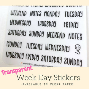 Transparent Sticker |Planner Sticker | Erin Condren | HS33a