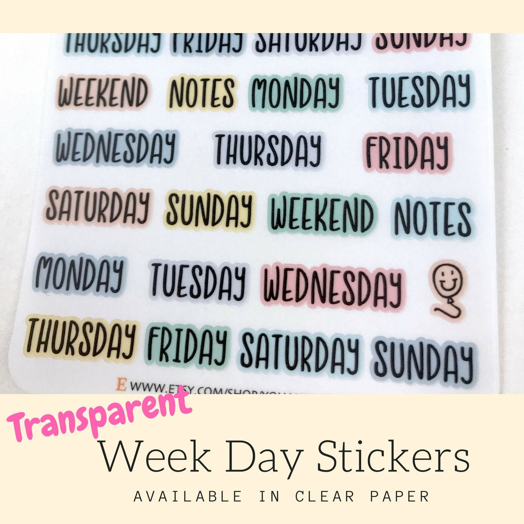 Transparent Sticker | Planner Sticker | Erin Condren | HS33b